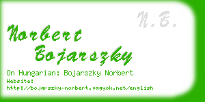 norbert bojarszky business card